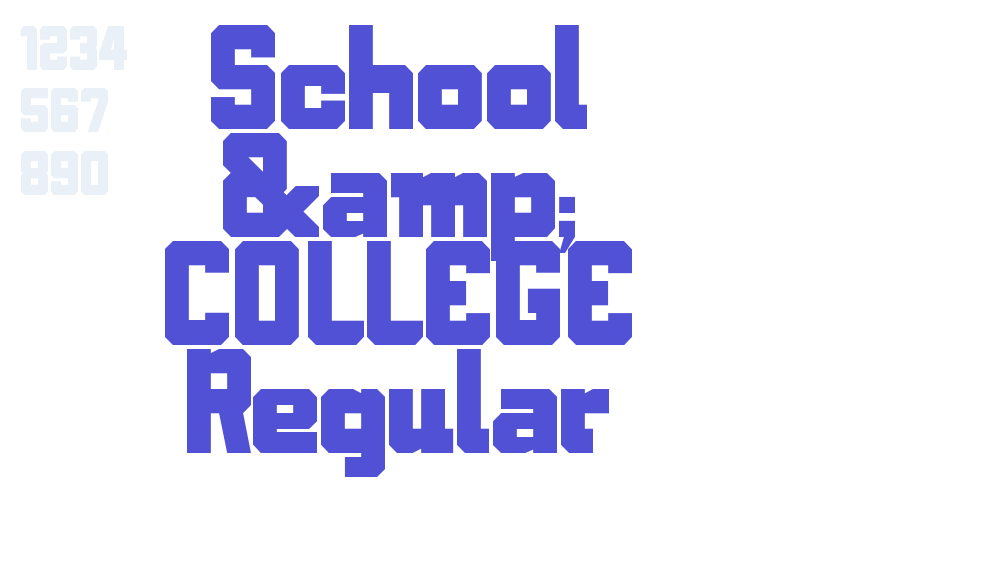 School & COLLEGE Regular-font-download