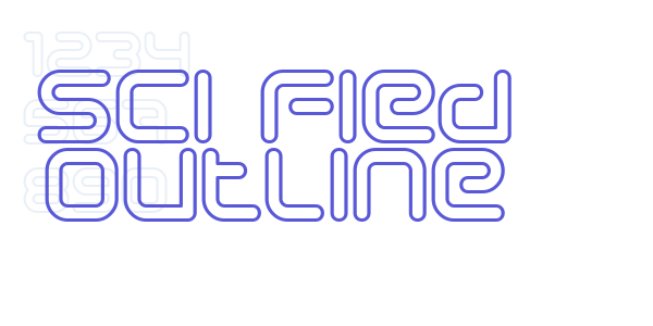 Sci Fied Outline font free