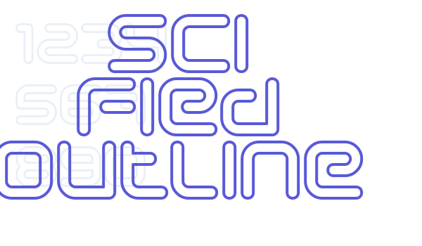 Sci Fied Outline Font