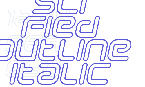 Sci Fied Outline Italic Font Download