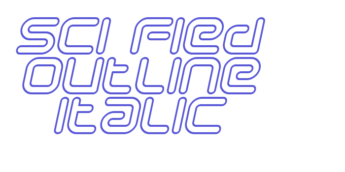 Sci Fied Outline Italic Font Download