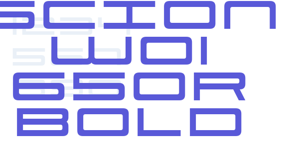 Scion W01 650R Bold font