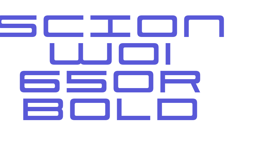 Scion W01 650R Bold Font Download