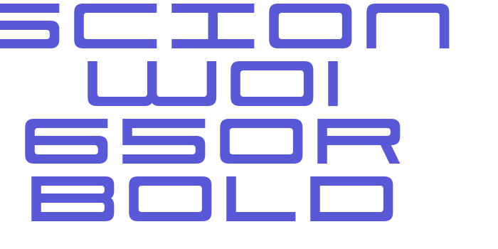 Scion W01 650R Bold Font Download