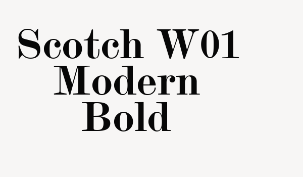 Scotch W01 Modern Bold Font