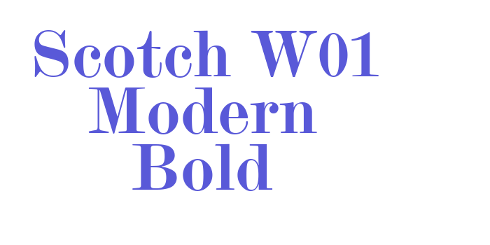 Scotch W01 Modern Bold Font Download