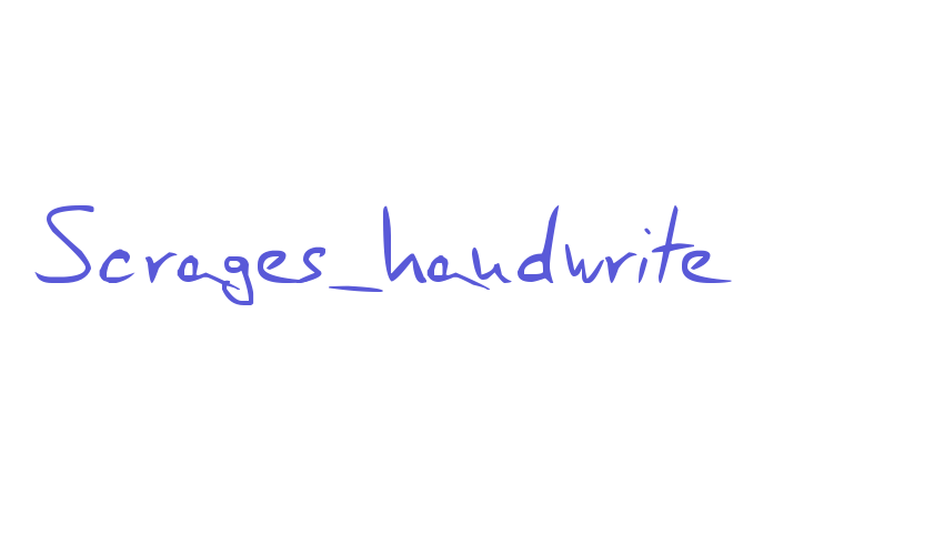 Scrages_handwrite Font Download