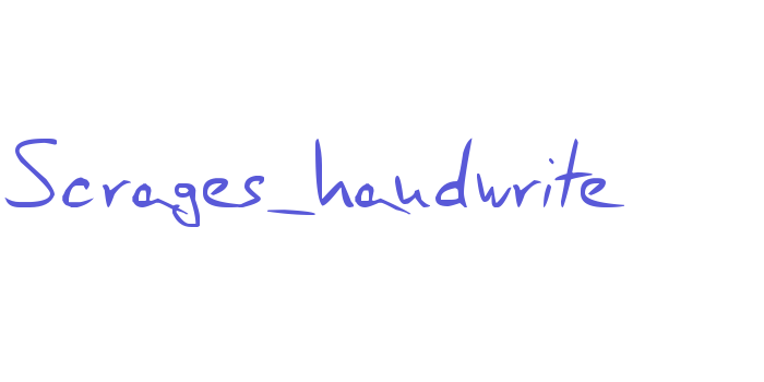 Scrages_handwrite Font Download