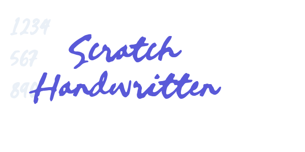 Scratch Handwritten font free