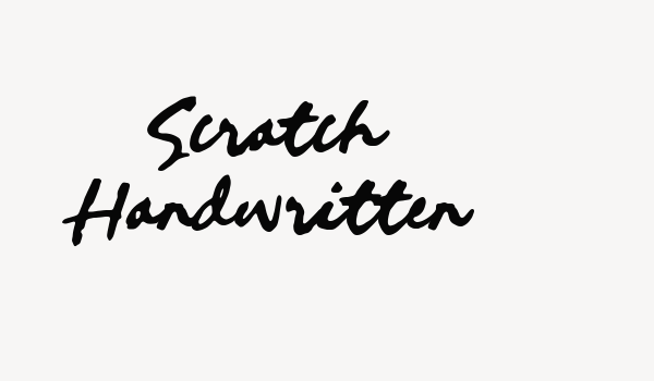 Scratch Handwritten Font