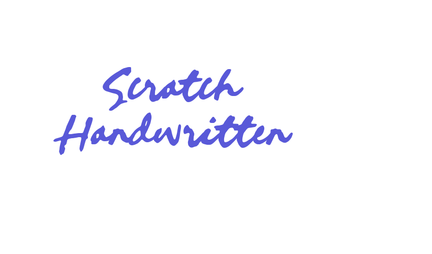 Scratch Handwritten Font Download