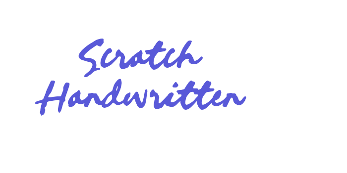 Scratch Handwritten Font Download