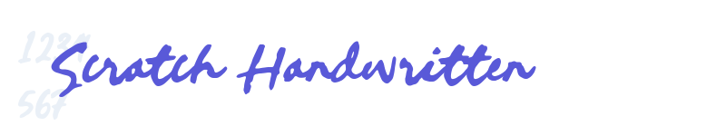 Scratch Handwritten-related font