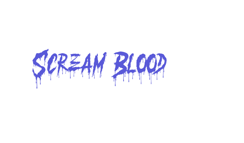 Scream Blood Font Download