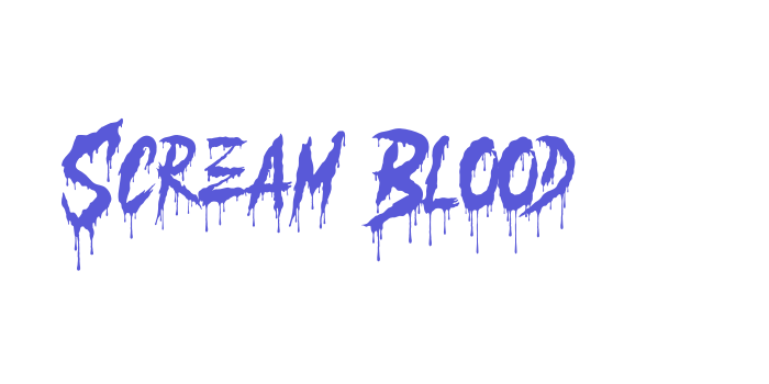 Scream Blood Font