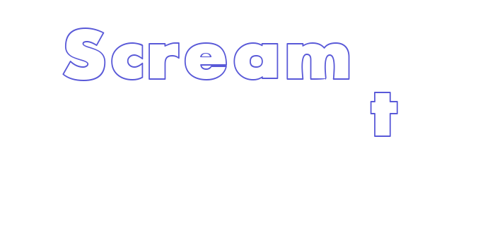 Scream alternative outlined Font Download