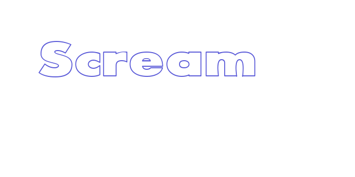 Scream outlined Font Download