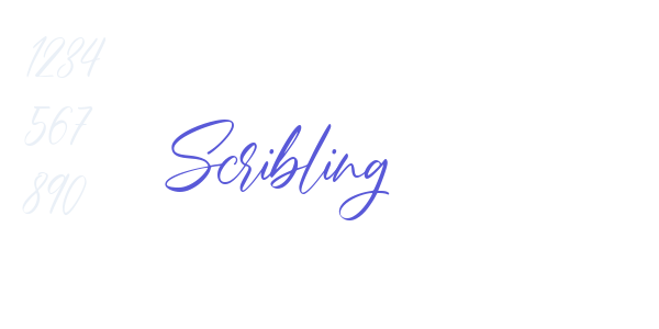 Scribling font