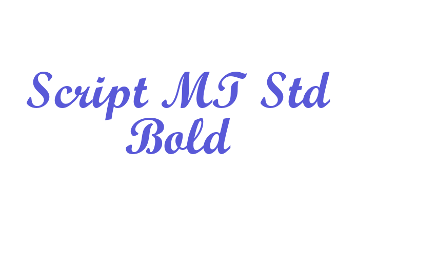 Script MT Std Bold Font