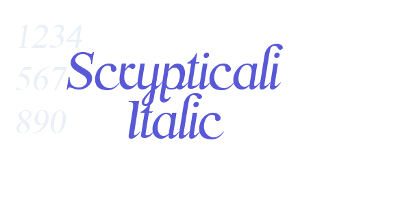 Scrypticali Italic font free