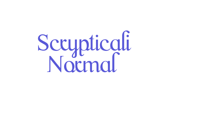 Scrypticali Normal Font