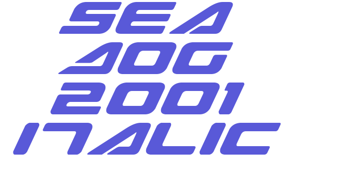 Sea Dog 2001 Italic Font Download