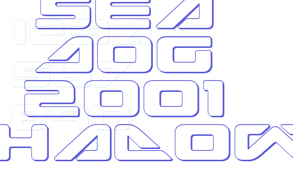 Sea Dog 2001 Shadow Font