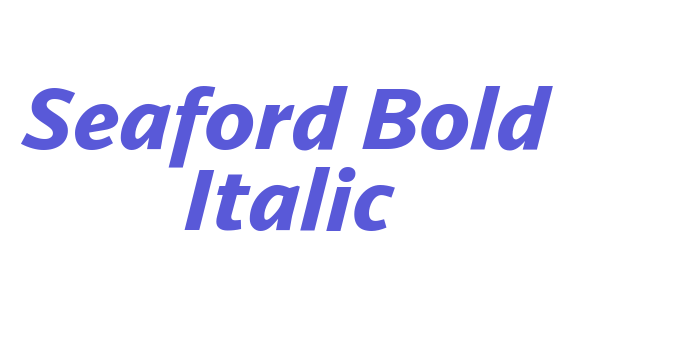 Seaford Bold Italic Font Download