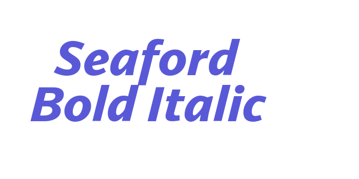 Seaford Bold Italic Font