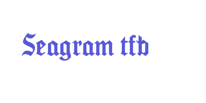 Seagram tfb Font Download