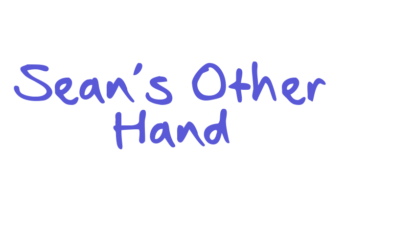 Sean’s Other Hand Font Download