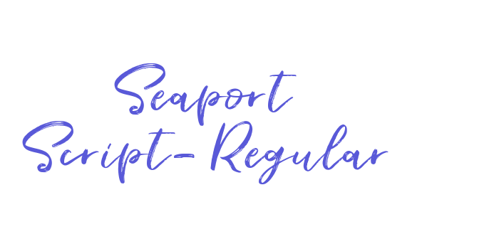 Seaport Script-Regular Font Download