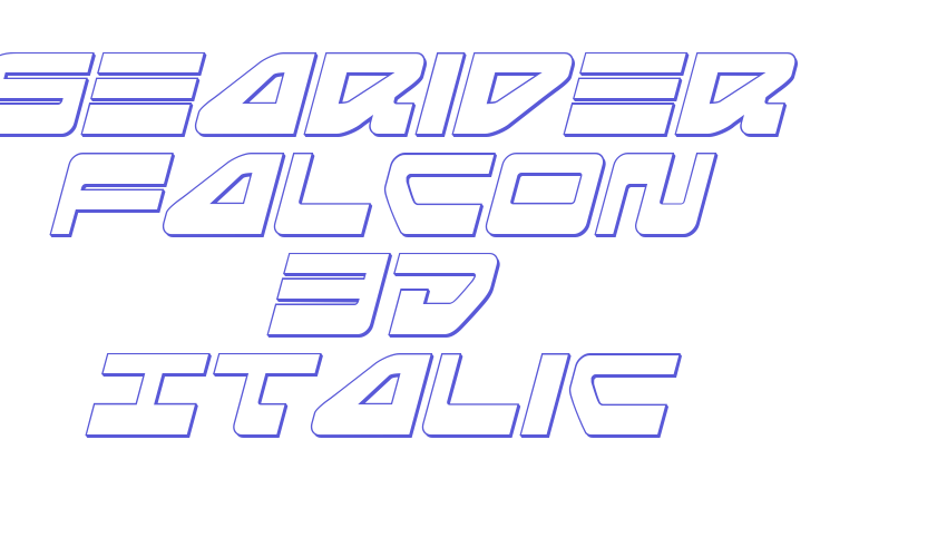 Searider Falcon 3D Italic Font