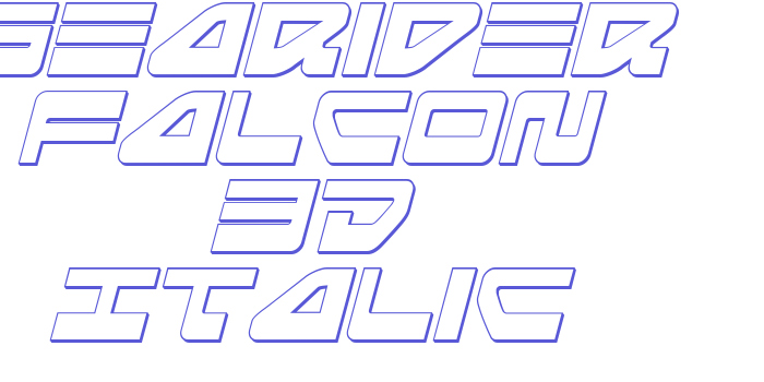 Searider Falcon 3D Italic Font Download