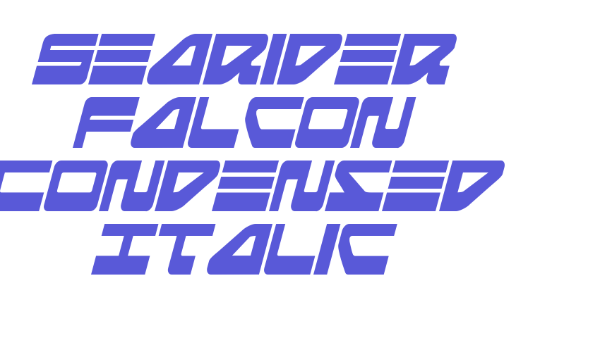 Searider Falcon Condensed Italic Font