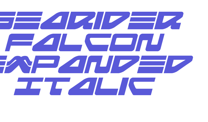 Searider Falcon Expanded Italic Font