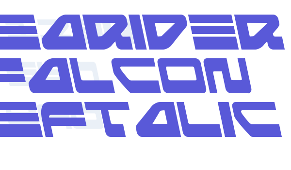 Searider Falcon Leftalic font free