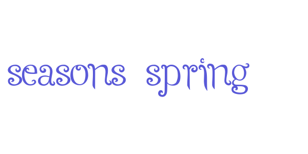 Seasons-Spring font