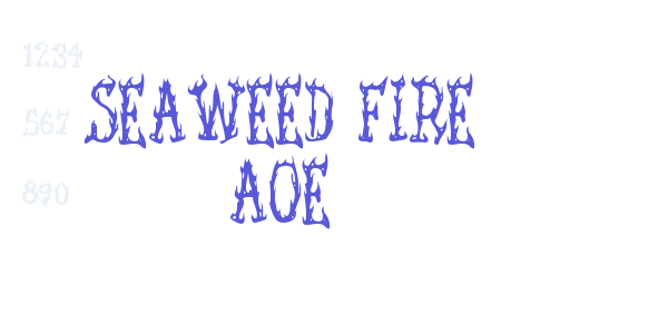 Seaweed Fire AOE font free