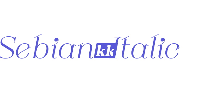 Sebian-Italic Font