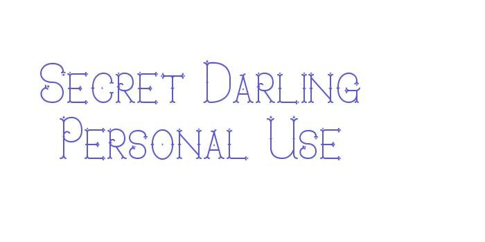 Secret Darling Personal Use Font Download