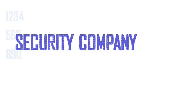 Security Company font free