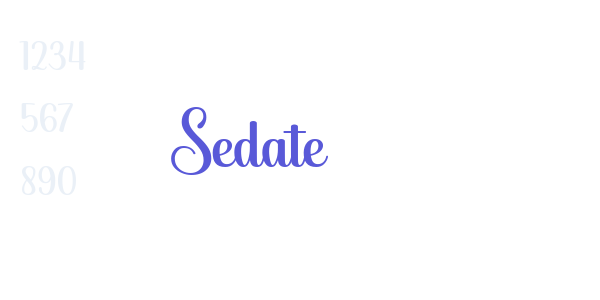 Sedate font free