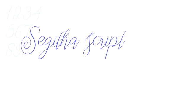 Segitha script font free