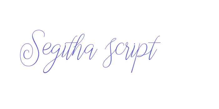 Segitha script Font