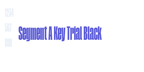 Segment A Key Trial Black font free