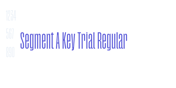 Segment A Key Trial Regular font free