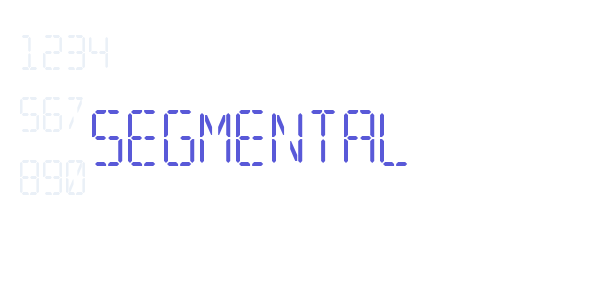 Segmental font free