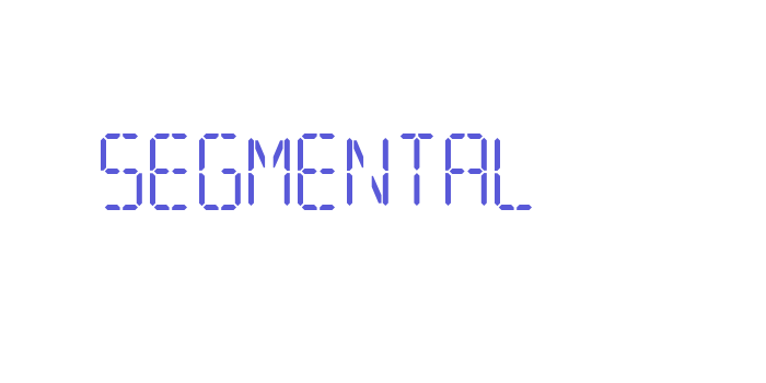 Segmental Font