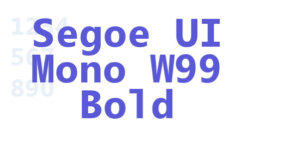 Segoe UI Mono W99 Bold font free